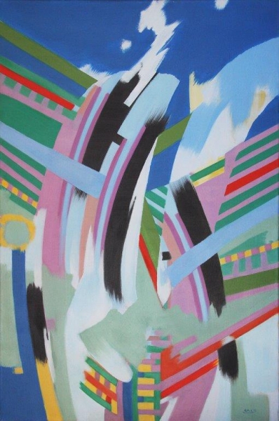 Schlucht, 97x147,Öl auf Lwd, 1972 - Kopie