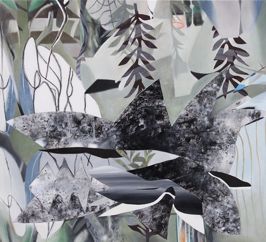 Fiona Ackerman, Frost, 2017, 111,5 x 101 cm, Öl und Acryl auf Leinwand
