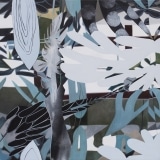 Fiona Ackerman, Victory Garden, 2017, 90,5 x 91 cm, Öl und Acryl auf Leinwand