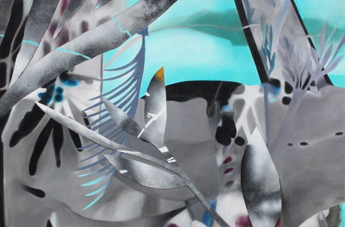 Fiona Ackerman, Elysian Fields 2016, 122 x 183 cm, Acryl auf Leinwand