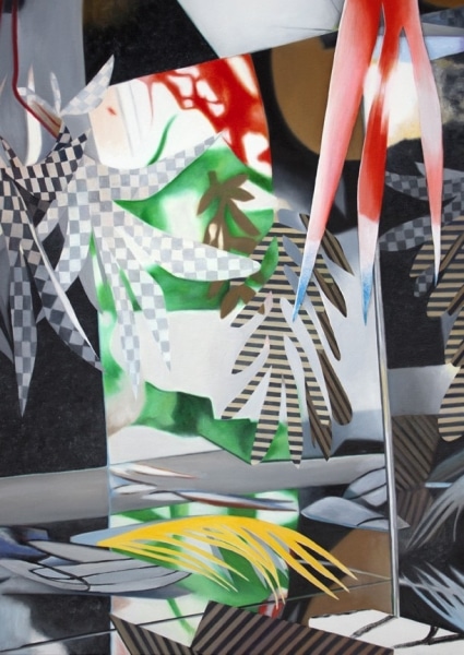 Fiona Ackerman, Between Hare and Hatter (Zwischen Hase und Hutmacher), 2016, Acryl auf Leinwand (acryl on canvas), 86,5,x 60,8 cm