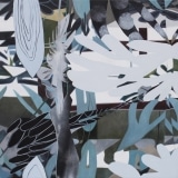 Fiona Ackerman, Victory Garden, 2017, 90,5 x 91 cm, Öl und Acryl auf Leinwand