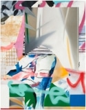 Fiona Ackerman, Yellow Wallpaper, 2017, 90 x 70 cm, Öl und Acryl auf Leinwand
