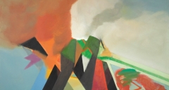 Ernst Weil, Industrielandschaft, 1977, Nr. 423, 97 x 130 cm, Öl auf Leinwand