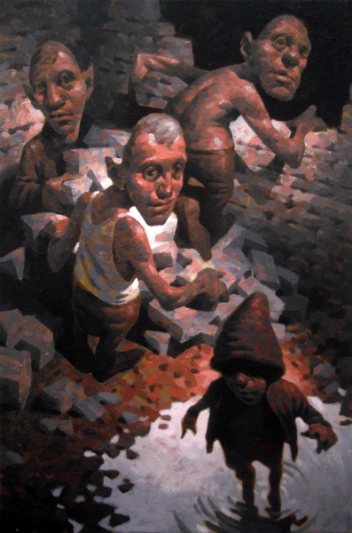 Puddle, Öl auf Leinwand, 60 x 90cm, 2018
