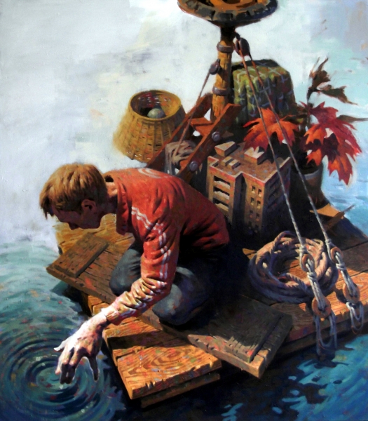 Raft, Öl auf Leinwand, 150 x 170cm, 2017