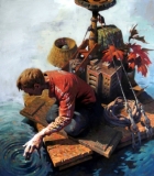 Raft, Öl auf Leinwand, 150 x 170cm, 2017