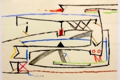 Ernst Weil, o.T., 1956, 43 x 61 cm, Wachskreide auf Papier Kopie