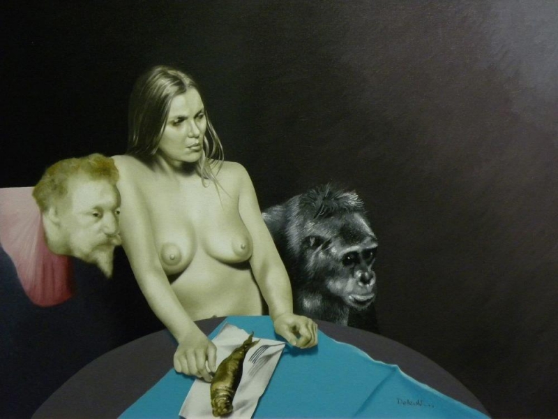 Roland Delcol, O.T. 60 x 80 cm, Öl auf Leinwand