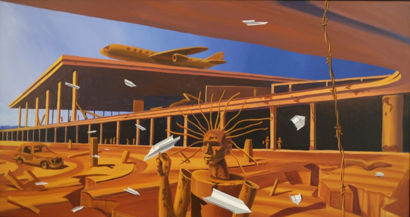 Paul Schwietzke Frischer Wind, 2016, 90 x 170 cm, Acryl auf Leinwand