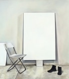 Fiona Ackerman, la modèle rouge, 2012, 160 x 140 cm, Acryl auf Leinwand