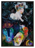 Natascha Mann, White Erzulie, 1982, 60x42,2cm, Acryl hinter Glas Kopie